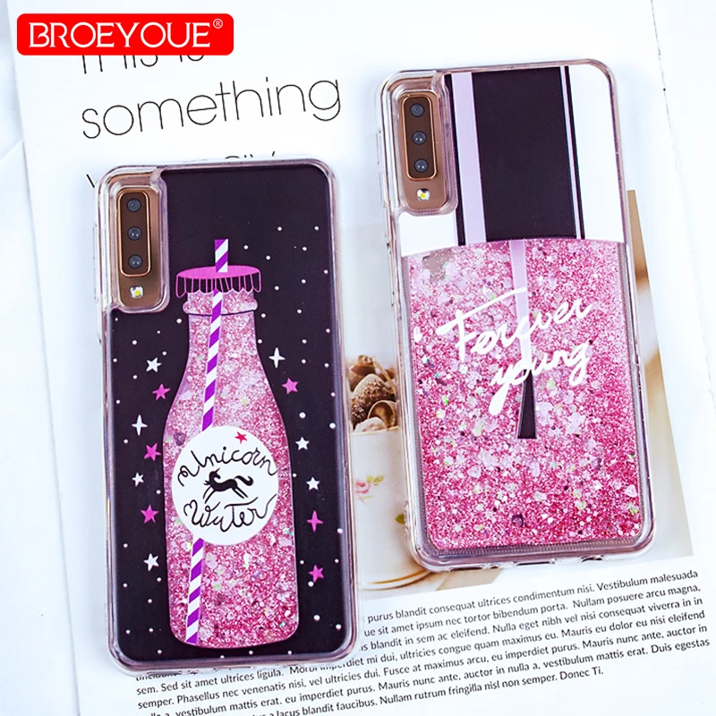 Phone Case For Samsung Galaxy S8 Plus Note 9 A7 2018 J3 J7 2017 A3 A5 Glitter Liquid Quicksand J5 |
