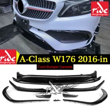 For Mercedes Benz A class W176 a180 a200 a250 Carbon Front Bumper Lip Canards 8 pieces/set A45 AMG Front bumper Splitter 2016-in цена For Mercedes Benz A class W176 a180 a200 a250 Carbon Front Bumper Lip Canards 8 pieces/set A45 AMG Front bumper Splitter 2016-in цены онлайн