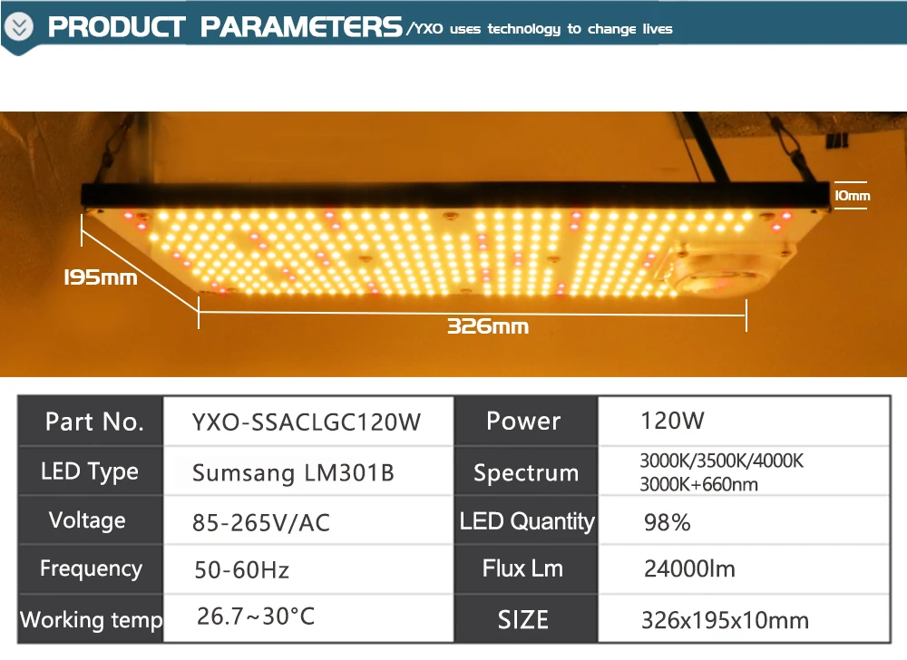 Quantum Board Samsung LM301B 3000K mixed Red 660nm DIM 120W 240W Driverless AC 220V LED Plant Grow Lamp Full Spectrum