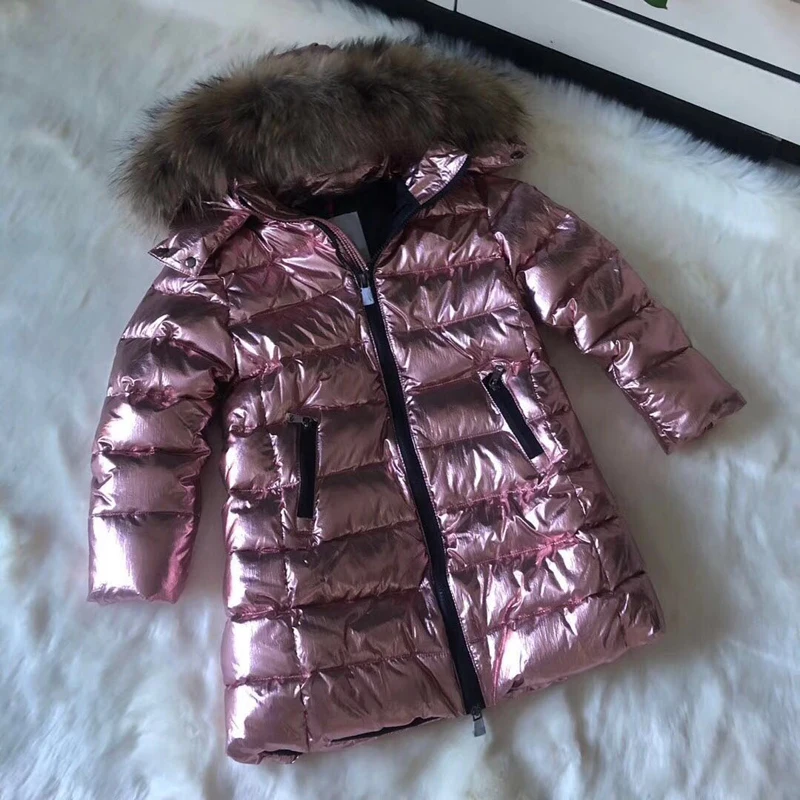 

2019 Baby Girls Parka Jacket Kids Snowsuits Children Winter Down Jacket For Girls Kids Hooded Fur Jackets Teen Clothing Outfits