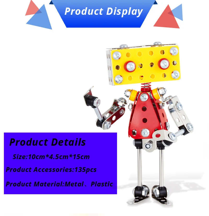 UMEILE бренд 3 стиль Робот 3D металлическая головоломка гайка винт собрать подарок для мальчиков модели и строительные игрушки