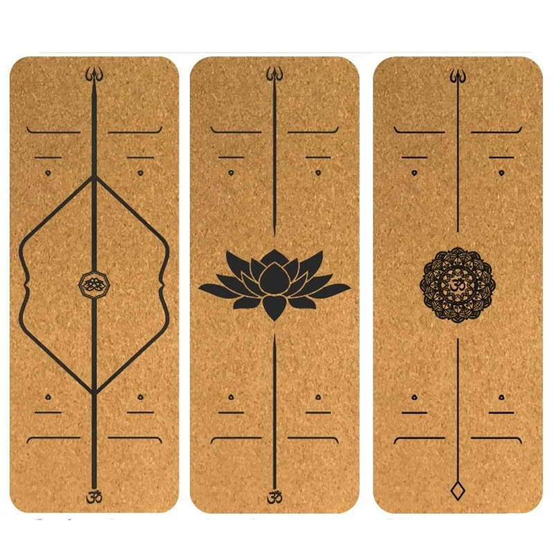 Cork Natural Rubber Yoga Mat For Pilates Fitness Hot Yoga Ecofriendly