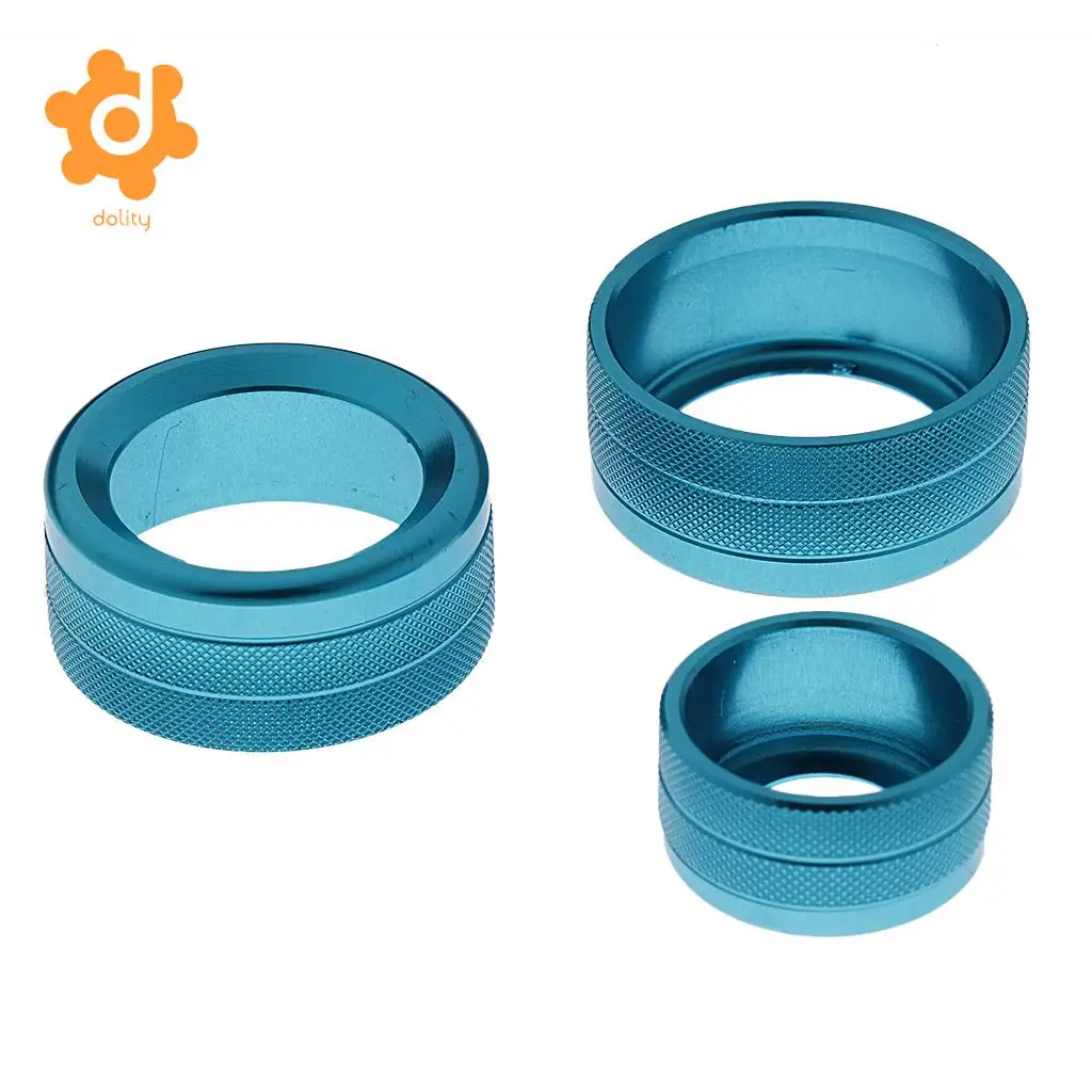dolity 3 Pieces AC Control Radio Volume Knob Ring Trim for BMW 1 2 3 Series 