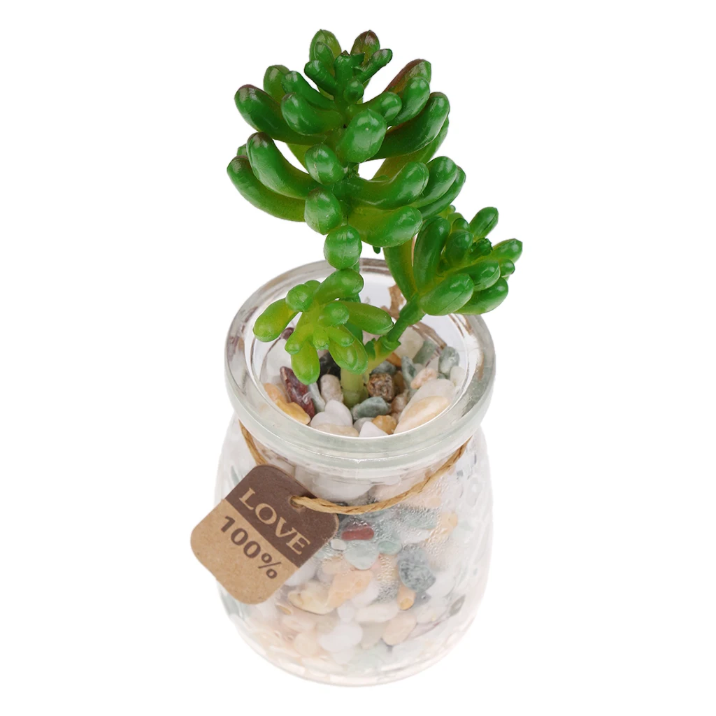 Mini Simulation Succulent Artificial Plants Tabletop Decor for Home Garden Cafe House Ornament Shop Window Display Photo Props