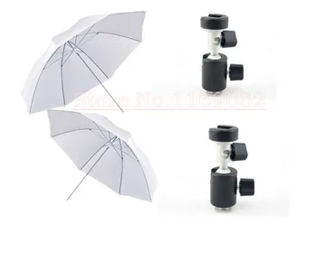 

4 in 1 33in 83cm Photo Studio Flash Translucent Soft Umbrella Translucent + Flash Hot Shoe Bracket Tripod Umbrella Holder C type