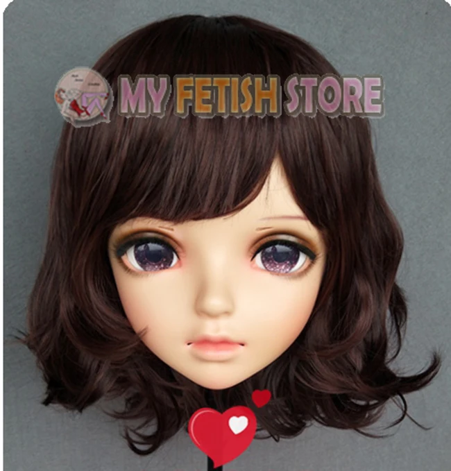 (Miao 2) Женская милая девочка резиновые полуголовы Kigurumi BJD Маска Косплей японское