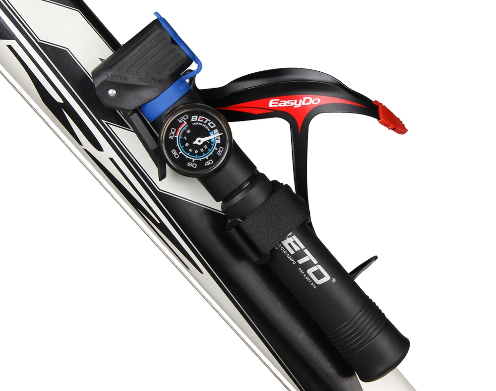 BETO 120psi велосипедный насос с манометром велосипедный дорожный горный велосипед насосы воздушный насос для шин высокий объем/давление портативный велосипедный насос