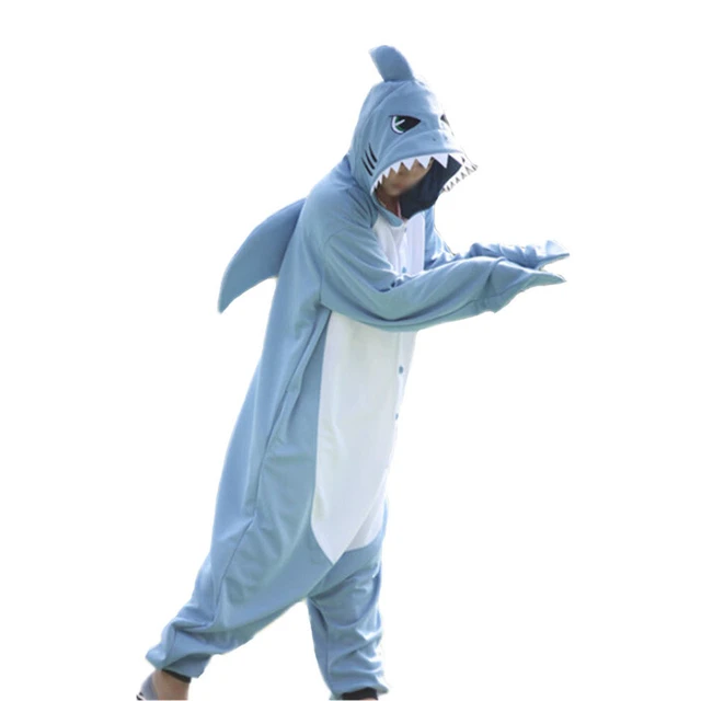 derrota vértice escalada Pijamas de invierno para adultos, mono divertido de tiburón azul y gris,  disfraz Unisex para fiesta de Halloween _ - AliExpress Mobile