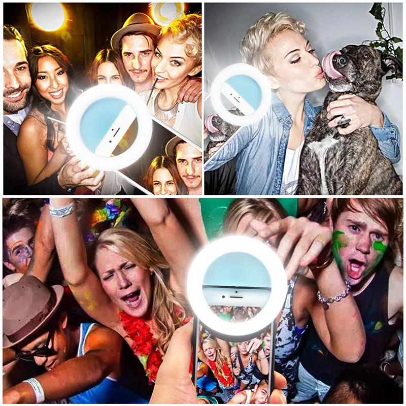 Кольцо легкий телефон Камера селфи свет 38 светодиодов 4 цвета Регулируемый USB