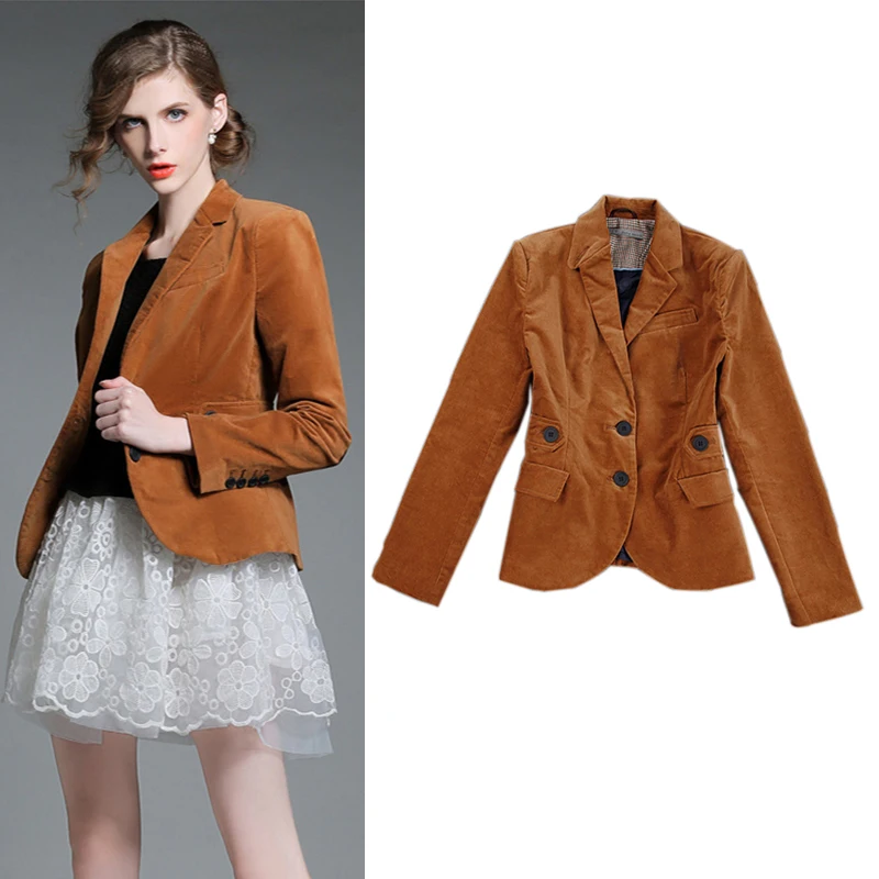 bruine blazer dames