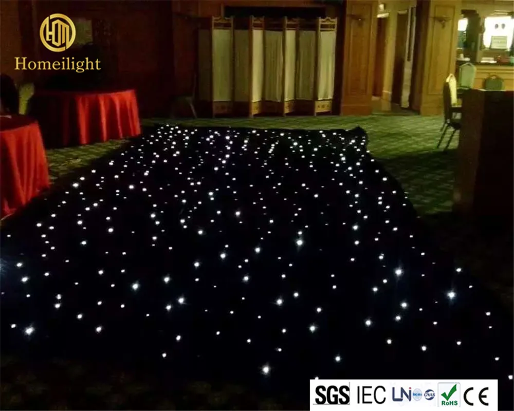 

Fireproof Velvet Twinkling White LED Star Cloth LED Star Curtain for Stage Concert Wedding