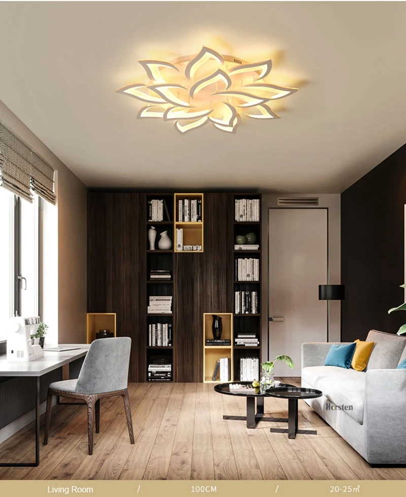 Modern Ceiling Chandelier Light 10 14 18 Heads Flower LED Ceiling Chandelier Lights For Living Room Bedroom Chandelier Lighting (8)