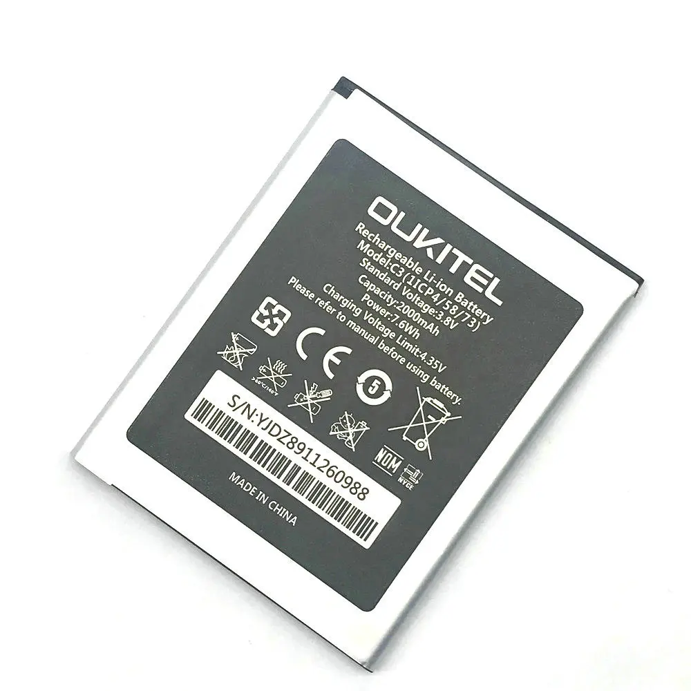High Quality Oukitel C3 2000mAh Battery For Oukitel C3 phone battery