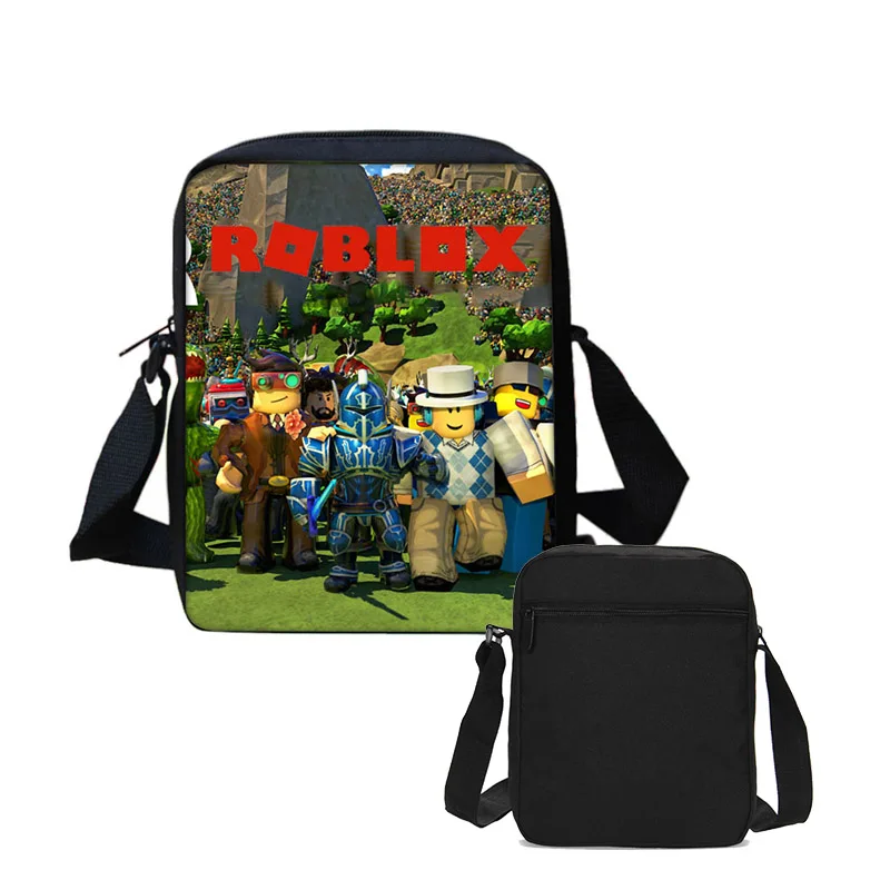 Us 997 Game Roblox Shoulder Bag Kids Figure Toys Children Handbag Letter Printed Student Book Bag Satchel Kids Boys Girls School Gifts In Action - roblox backpack fortee apparel