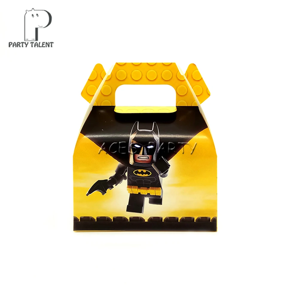 8 шт./лот коробка конфет коробки для тортов и пирожных для детей герой Бэтмен тема вечерние Baby Shower вечерние украшения День рождения Свадебный