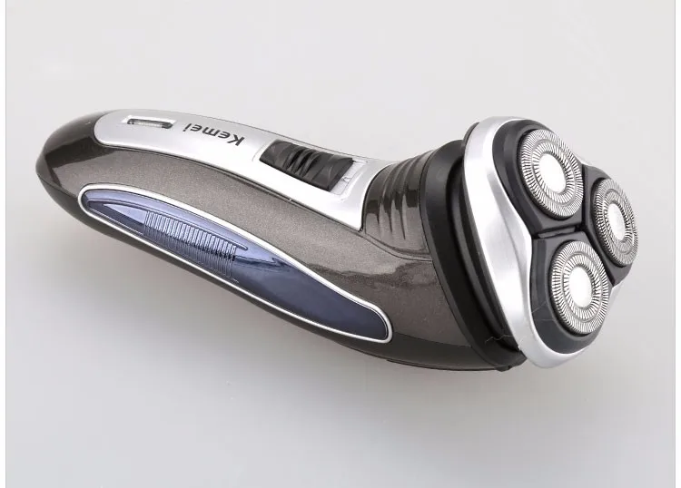 Kemei KM-2801, 3 головки, электробритва, тройное лезвие, электрическая перезаряжаемая бритва, для мужчин, уход за лицом, 3D плавающая