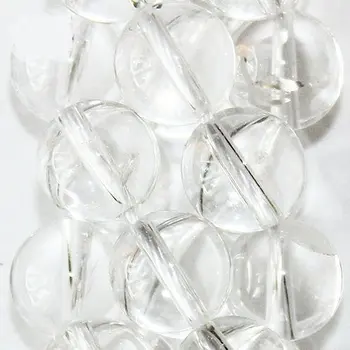 

Genuine Falling Snow Clear Quartz Rock Crystal Gemstone Beads - Round 10 mm Gemstone Beads - Full Strand 15 1/2", 38 beads, AA-