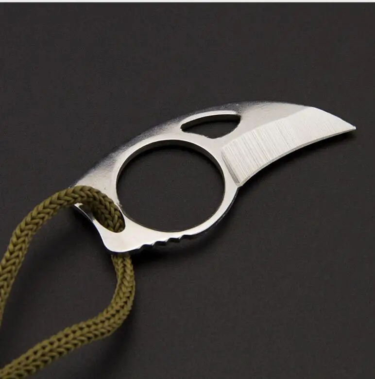 120 шт./лот мини MC карман Karambit с кожаной сумке резак портативный коготь нож инструмент Открытый Отдых гаджет выжить