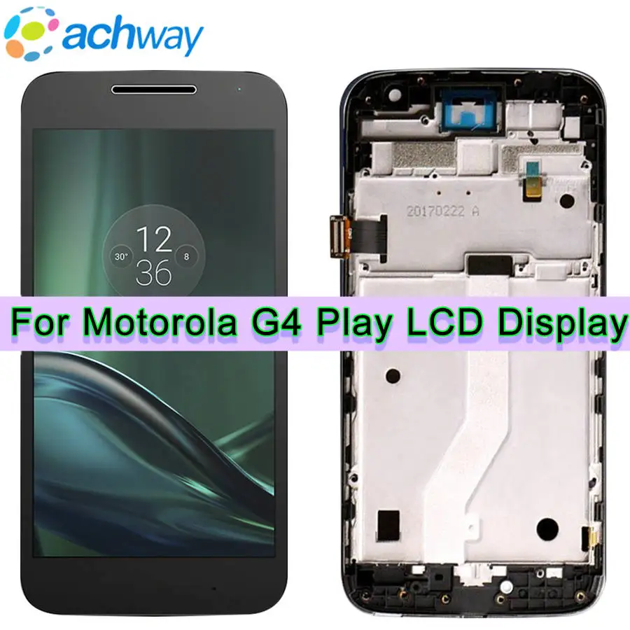 

ЖК-дисплей с сенсорным экраном и дигитайзером в сборе для Motorola MOTO G4 Play, ЖК-дисплей с рамкой 5,0 дюйма для MOTO g4 play, ЖК-дисплей с инструментами