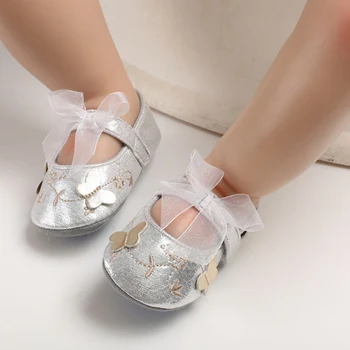 

2019 New Kids Baby Shoes Baby Girl Breathable Butterfly Pattern Anti-Slip Shoes Casual Sneakers Toddler Soft Soled First Walkers