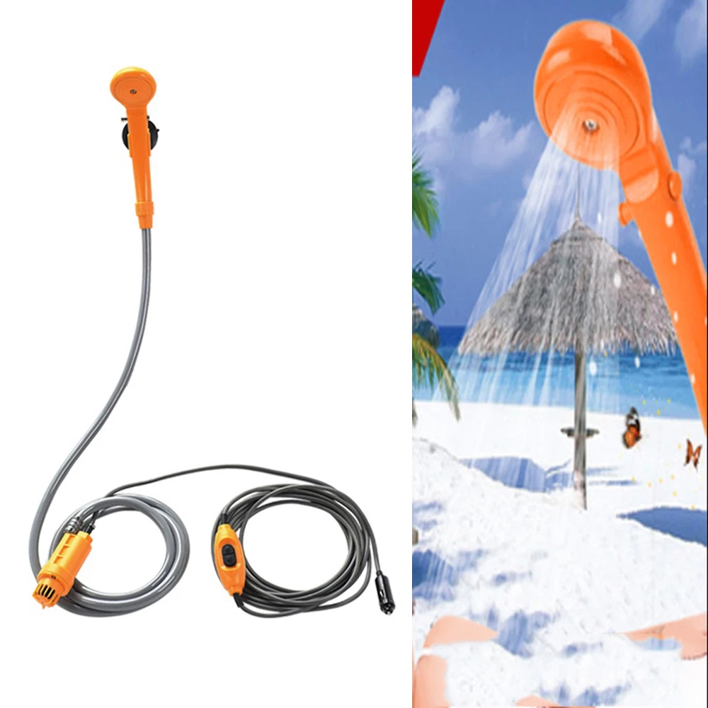 

Camping Shower 12V Electric Outdoor Shower Bag Kit For Travel Car Washing Camping Water Bag Kit Hiking Flowering Plants Watering