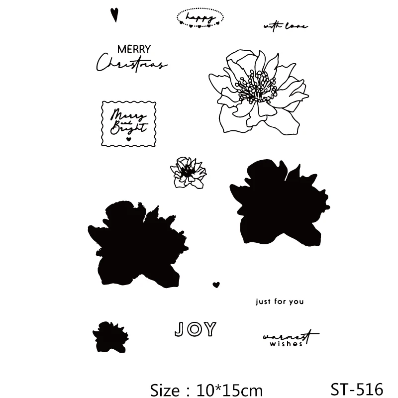 

AZSG Flowers Petals Mark Clear Stamps/Seals For DIY Scrapbooking/Card Making/Album Decorative Silicone Stamp Crafts