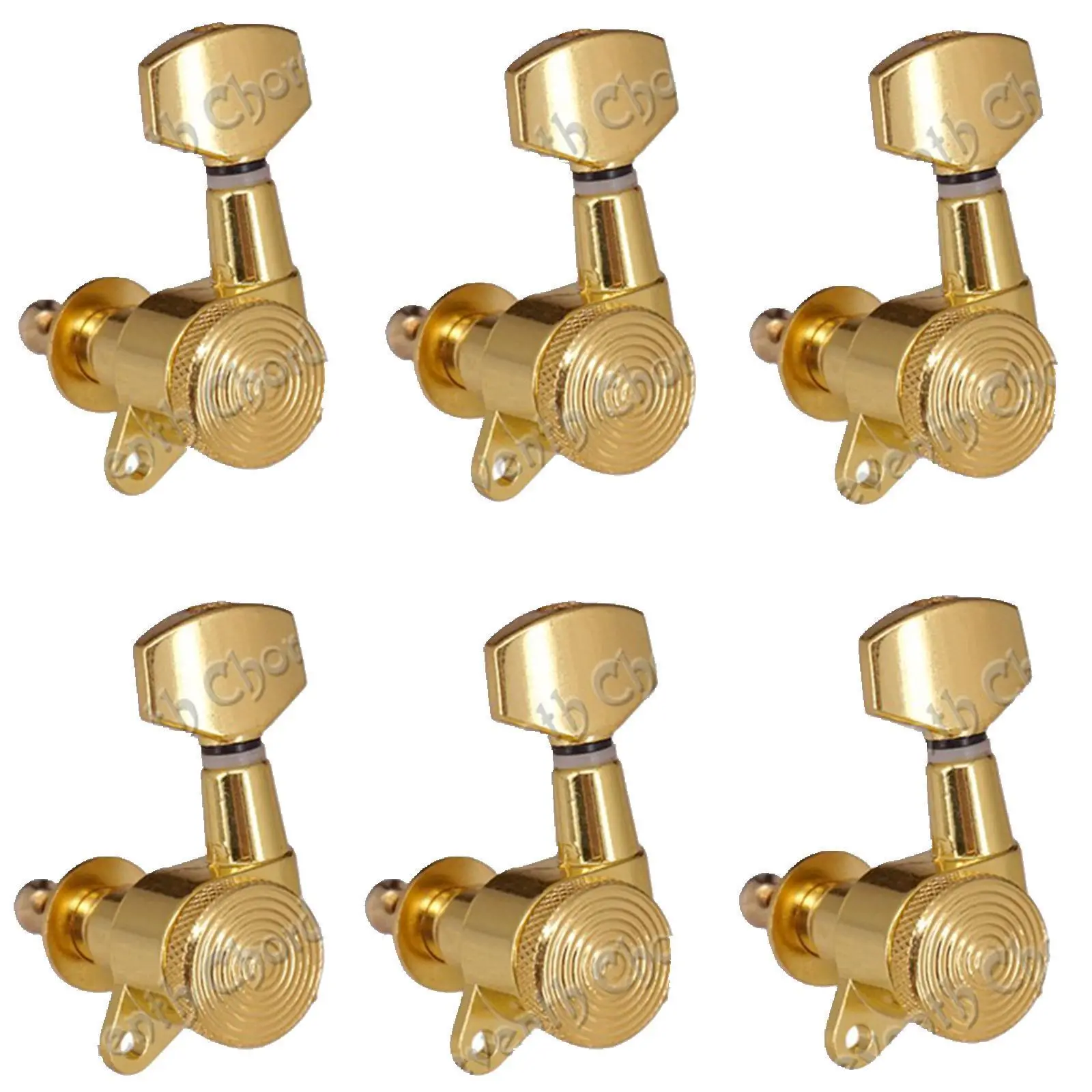 

6L Locked String Tuning Pegs key Tuners Machine Heads For Electric Guitar Gold