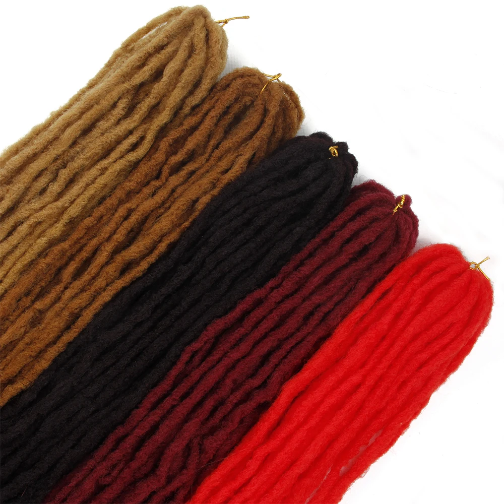 

Synthetic Dreadlocks Soft Hair Various colors Black Red Brown Golden Fiber Twist Braids Crochet Braiding Hair PIECE