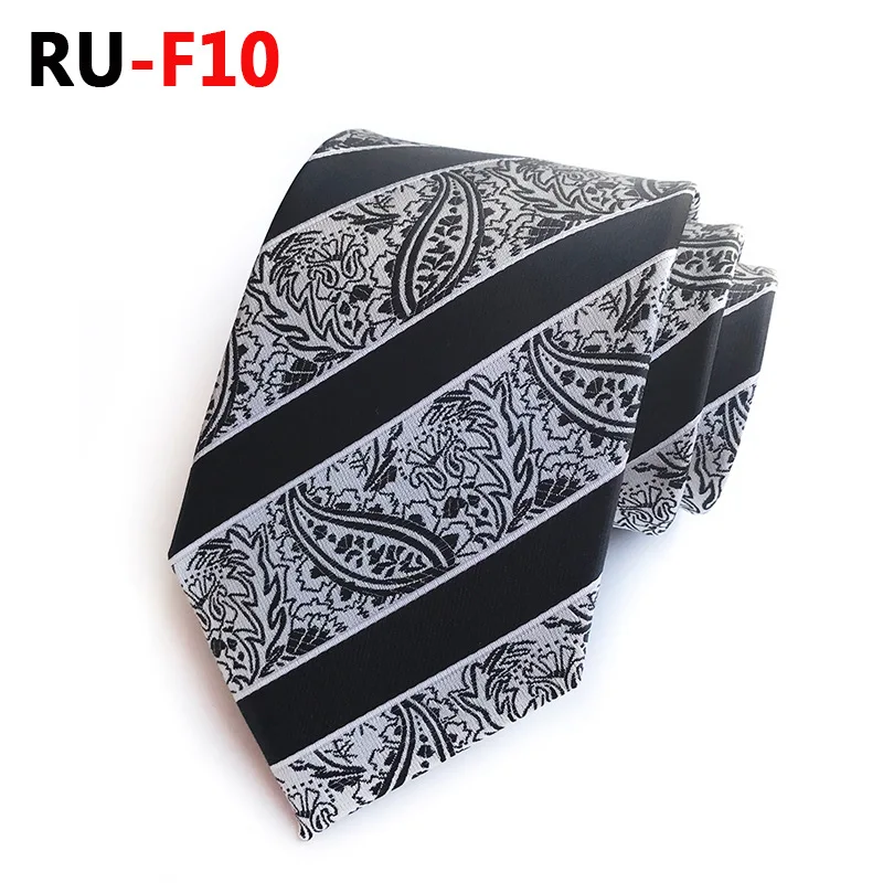 RU-F10 67 цветов, шелковый галстук для мужчин, жаккардовый, 8 см, Модный Цветочный галстук, деловой галстук для свадебной вечеринки, галстук, подарок для Него - Цвет: RU-F10