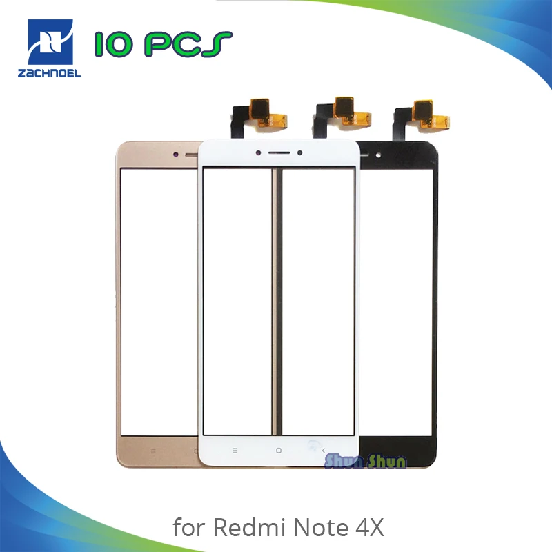 

10pcs 5.5'' Note 4X Screen for Xiaomi Redmi Note 4X Touch Screen Digitizer Sensor Front Glass Lens Panel Black Replacement Parts