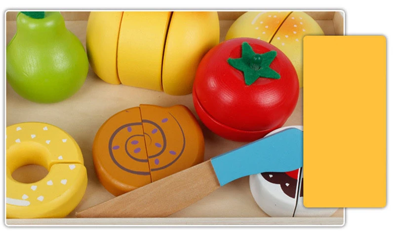 Детские деревянные игрушки, детские ролевые игры, кухонные головоломки, игрушки для резки фруктов и овощей, Игрушки для раннего обучения, забавные хобби