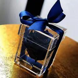 Прозрачный ювелирный дисплей стенд ювелирные изделия Органайзер коробка для хранения акриловая маленькая мини-Цветочная коробка модный