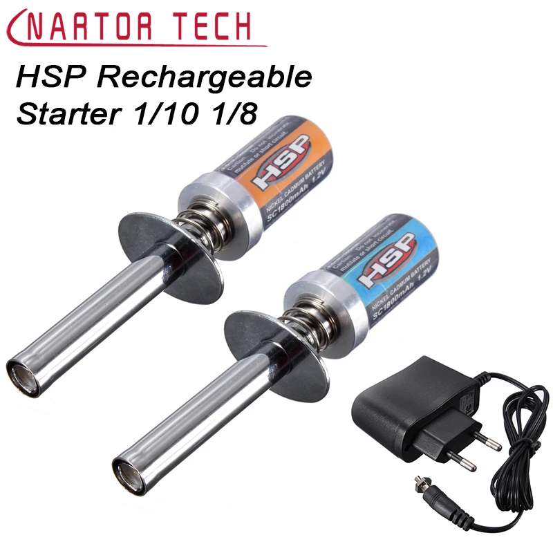 

HSP 1/10 1/8 RC Car 1.2 V 1800MAH Rechargeable Starter AC Charger for Gas Nitro Engine Power Free Shipping