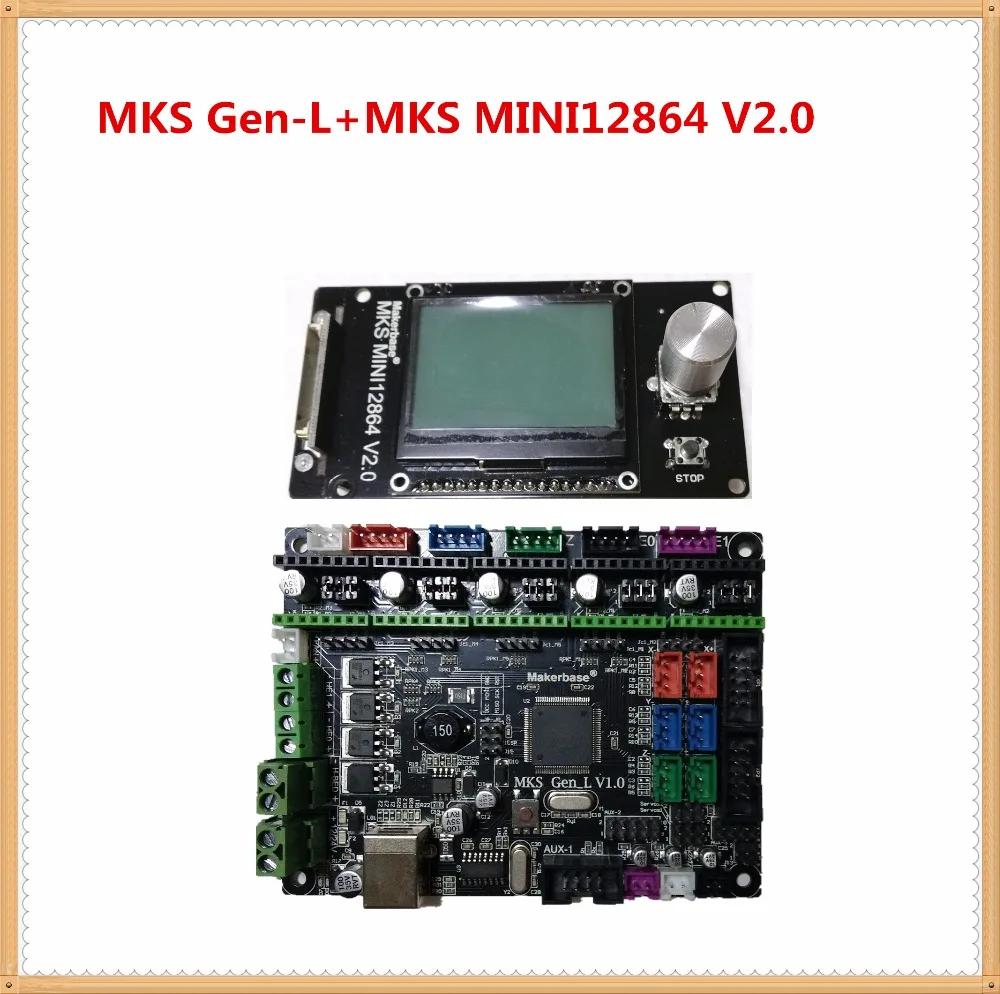 

MKS GEN-L + MKS MINI12864LCD V2.0 mini lcd display support a4988 drv8825 tmc2100 tmc2208 lv8729 cheap 3D printer controller kit