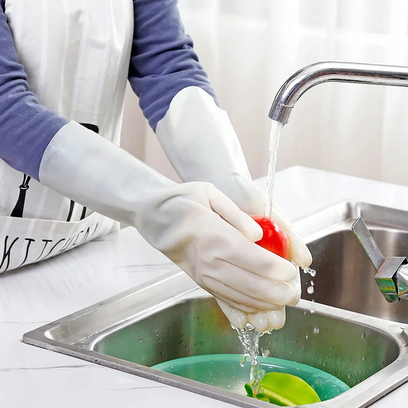 Нитриловые перчатки для домашней работы пластиковая Чистка для мытья посуды на кухне одежда Водонепроницаемые прочные износостойкие перчатки