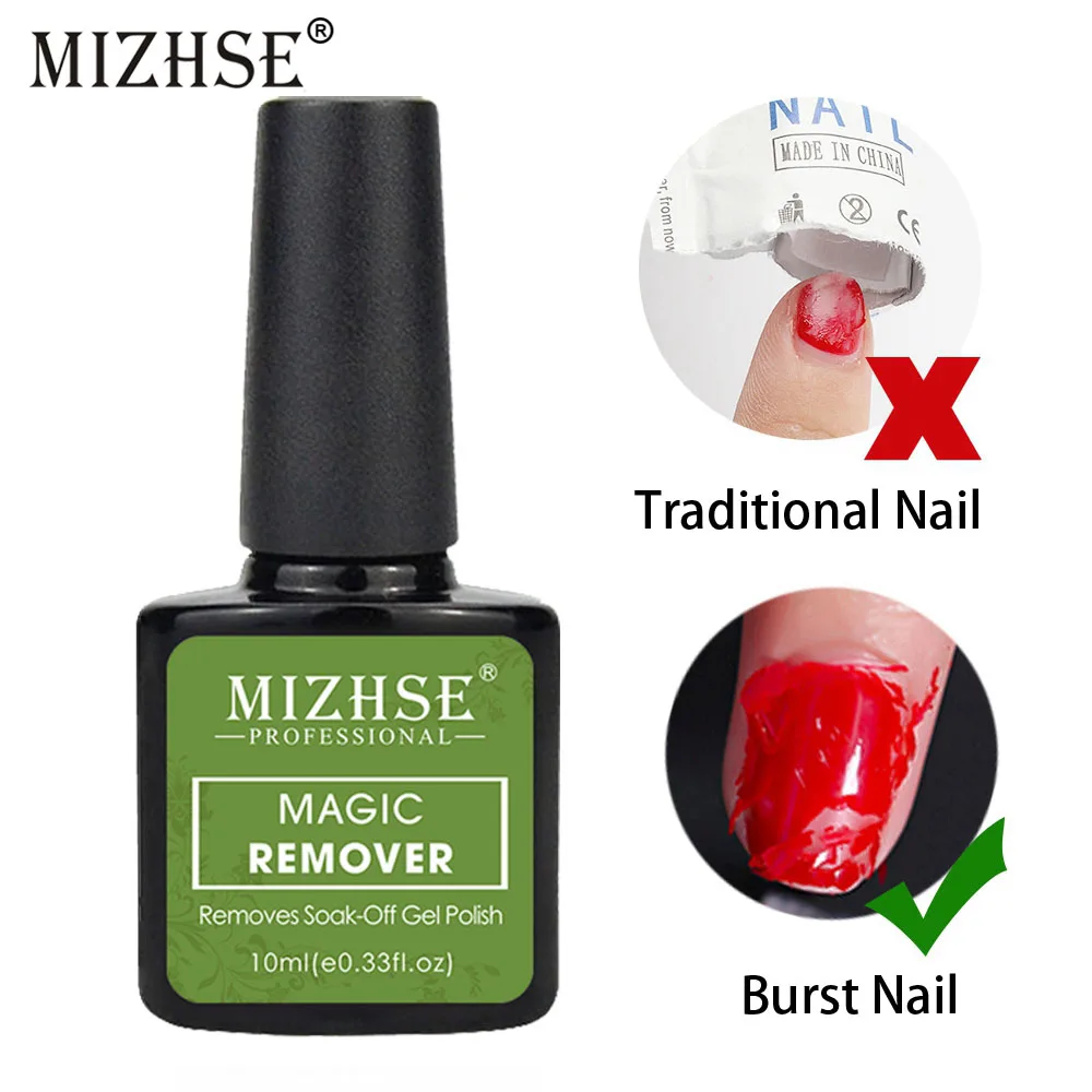 

MIZHSE Nail Gel Magic Remover UV Gel Nail Polish Remover Soak offNail Art Primer Acrylic Clean Degreaser10ML Gel Polish Remover