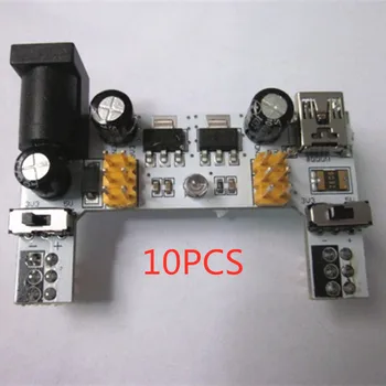 

10Pcs New MB102 Power Module Breadboard Special 2-way breadboard module compatible with 5V/3.3V DC voltage regulator module