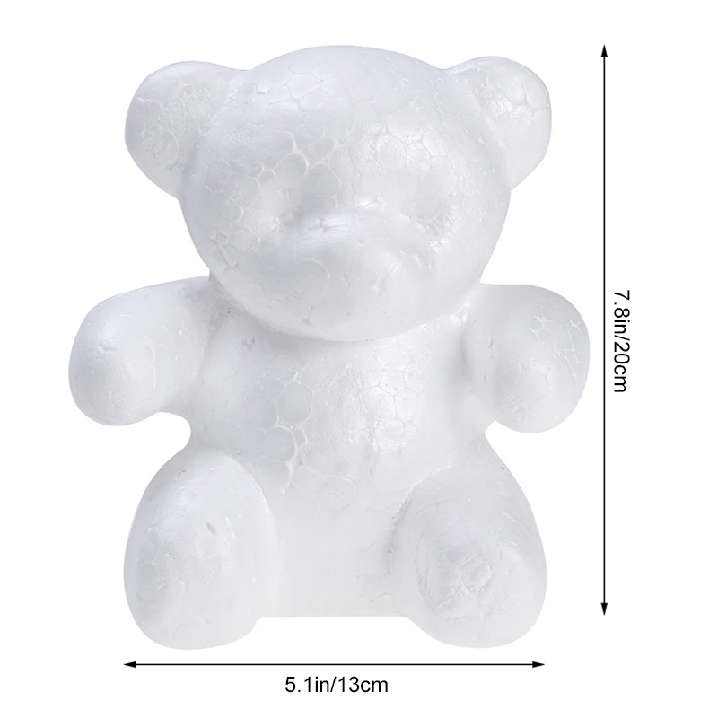 1 шт 200 мм моделирование пенополистирола пенопласт медведь белые шары для поделок шары для DIY рождественские украшения принадлежности подарки