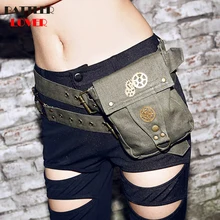 Дамская джинсовая поясная сумка с карманами, сумка-мессенджер, Панк Mujer Femme, Женская походная поясная сумка, Женская дорожная сумка из искусственной кожи высокого качества