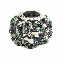 DIY Подходит Пандора талисманы браслеты мышь праздник венок бусины 925 пробы-серебро-ювелирные изделия