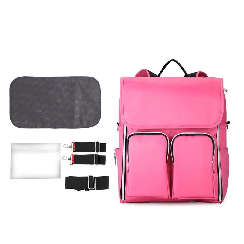 

Pure color waterproof nylon shoulder Mummy bag multi-function large capacity waiting bag out baby stroller bag baby diaper ba