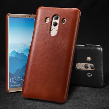 

XOOMZ Hot Sale For Huawei Mate 10 Pro Case Luxury Slim Soft Genuine Leather Armor Full Protective Back Phone Case Cover Funda