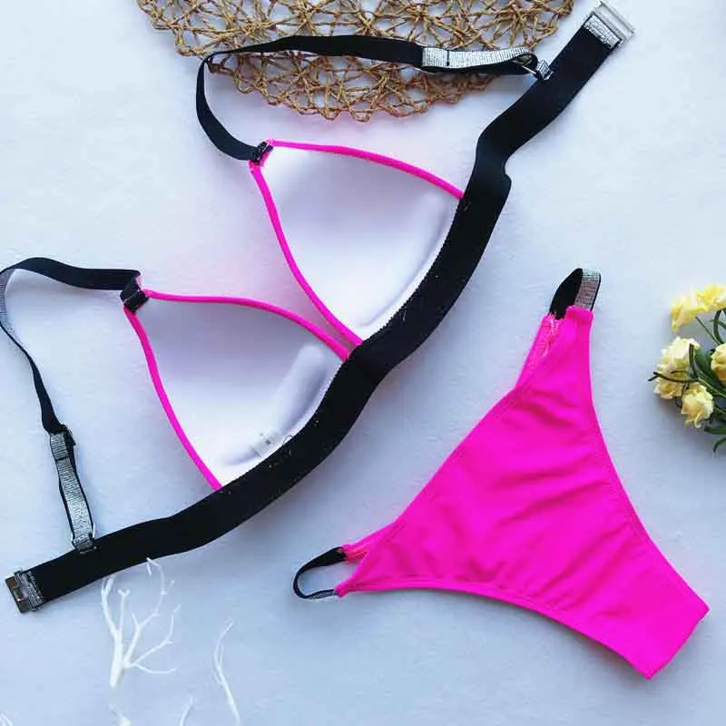 Women Bikini Sexy Thong Bikinis Mujer Push Up Bikini Swimsuit Women Swimwear Triangle Swimming Suit For Women Bathing Suit