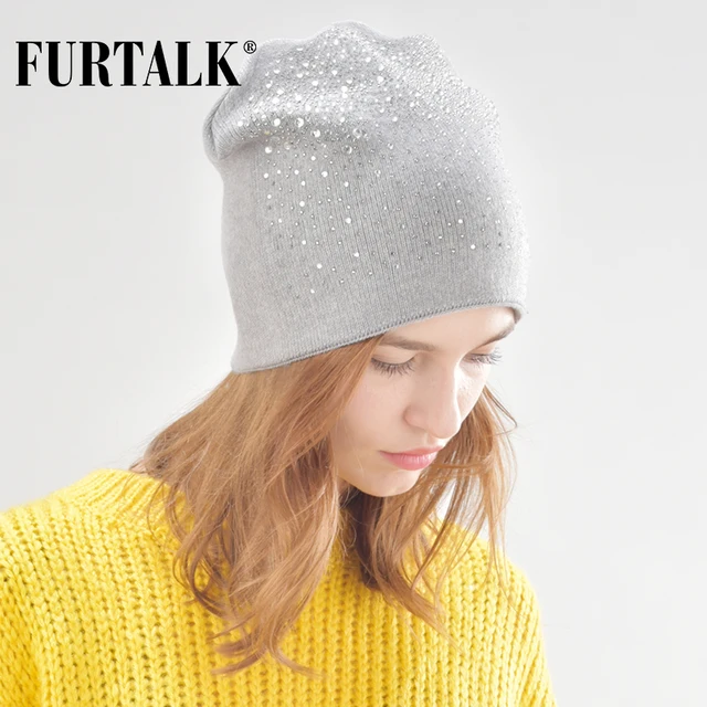 FURTALK женская вязаная шапка