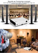 2016 Hot selling Home theater Mobile projector Mobile Smart Mini Projector Support full hd 1080p, H-DMI,USB ,TF card