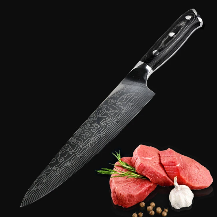 

8 inch High Carbon Stainless Steel Professional Sharp Kitchen Knife Santoku Knife