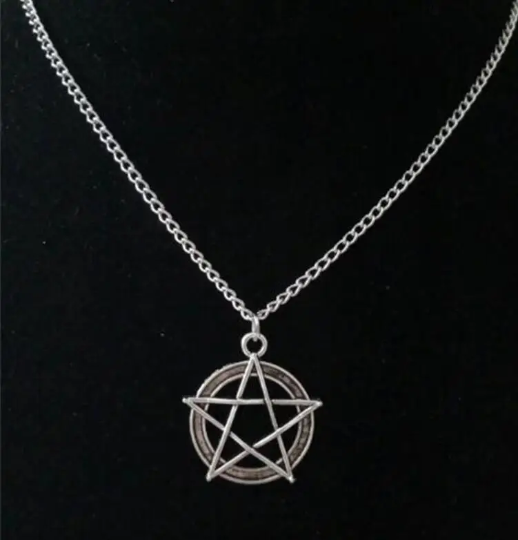 Модный стиль! Винтажные Подвески в виде пентаграммы ожерелье-цепочка Wicca
