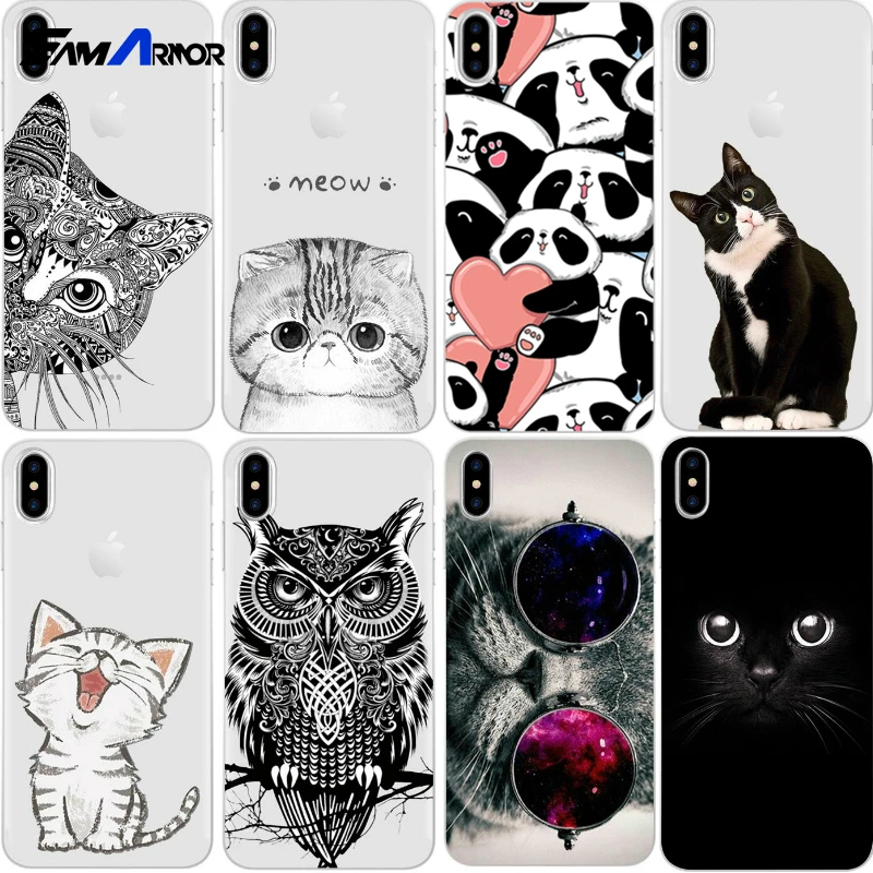 

Cat Case For iPhone Xs Max XR X 8 5 5S SE 6 6S 7 Plus For Xiaomi Redmi 4 4A 3S 3 S Note 3 4 5A Pro Prime 4X Mi A1 5X S2