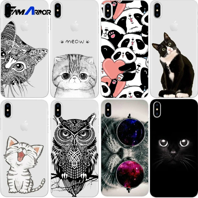 Cat Case For iPhone Xs Max XR X 8 5 5S SE 6 6S 7 Plus For Xiaomi Redmi 4 4A 3S 3 S Note 3 4 5A Pro Prime 4X Mi A1 5X S2