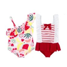 Цельная одежда для купания для маленьких девочек милый детский пляжный костюм для девочек купальный костюм для новорожденных прелестное бикини